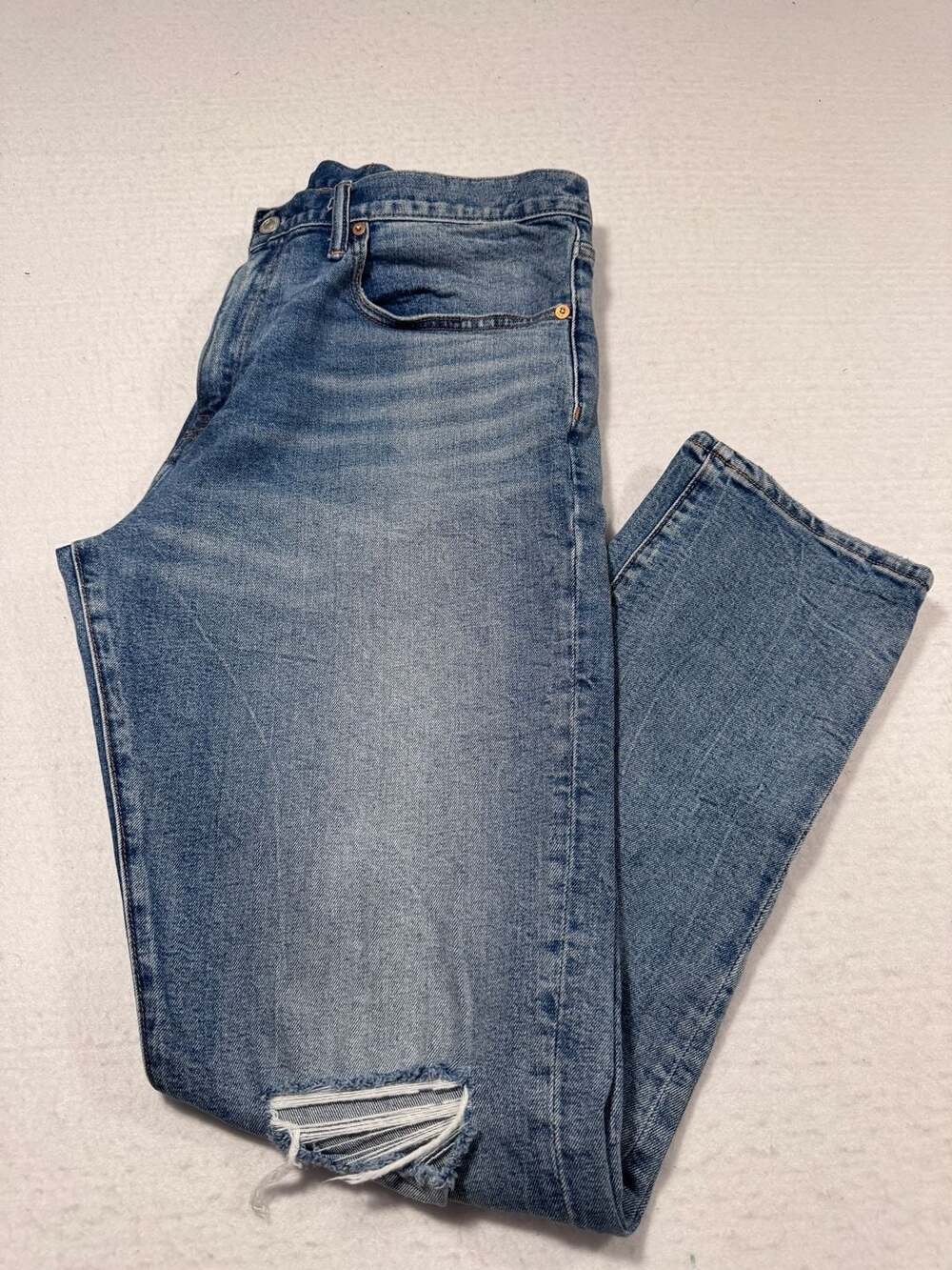GAP Men’s Slim Fit Distressed Medium Wash Jeans 36x32